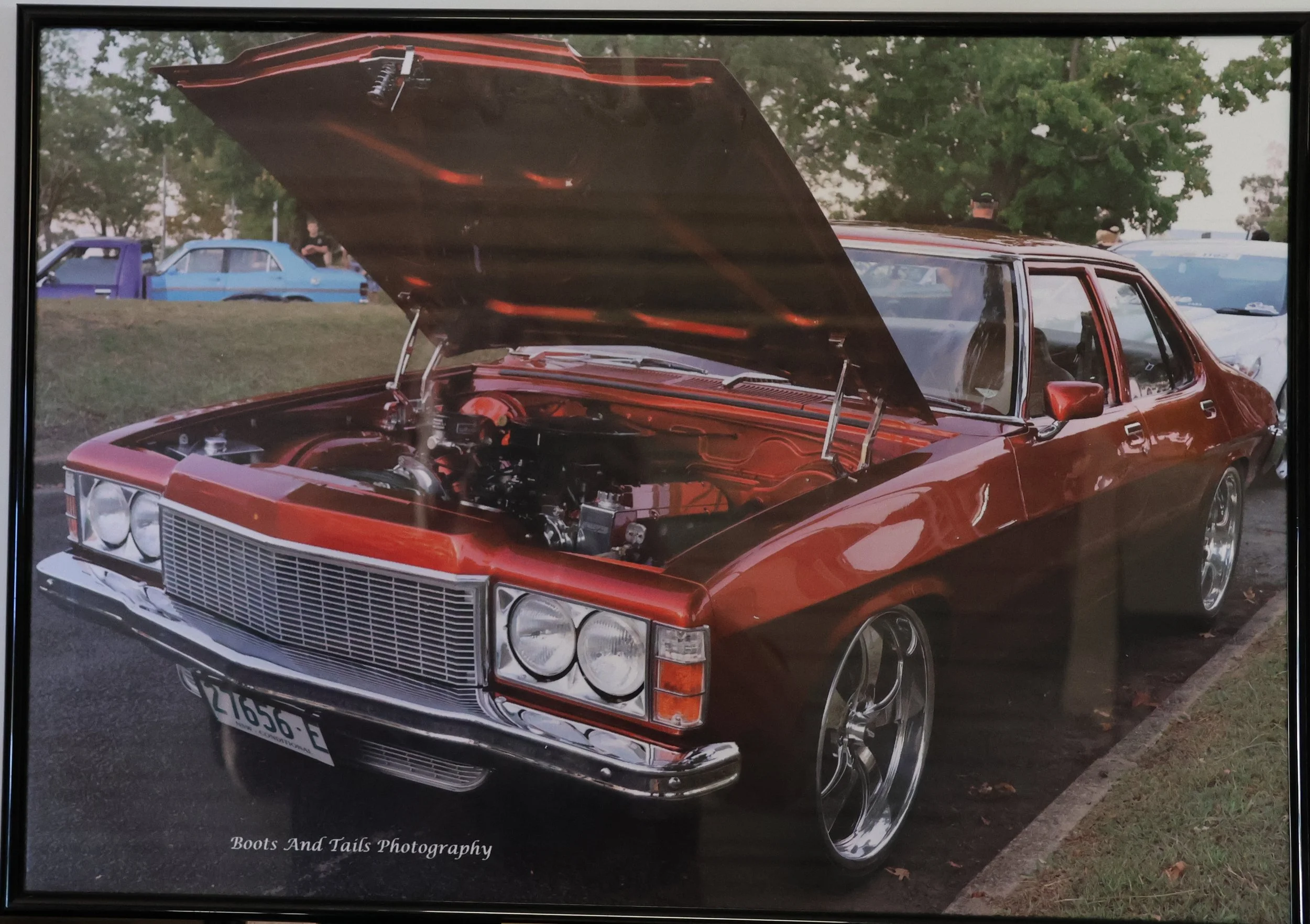 A2 Framed Print (420mm x 594mm ) Candy Apple Holden Sedan