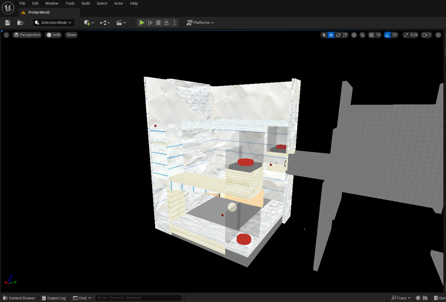 A second, opposing view of the final level.