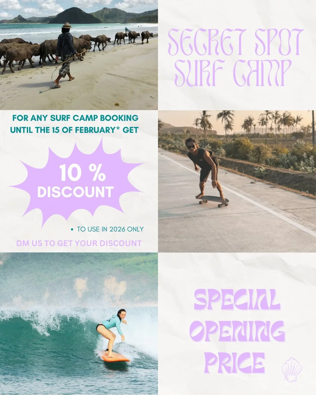 ✨ Our surf camp is officially open!
Sun, surf, smiles, repeat 🌴🏄&zwj;♂️
Book now &mdash; link in bio.

#kutalomboksurfcamp #kutalombok #lomboksurfcamp #indonesiasurfcamp #secretspotlombok