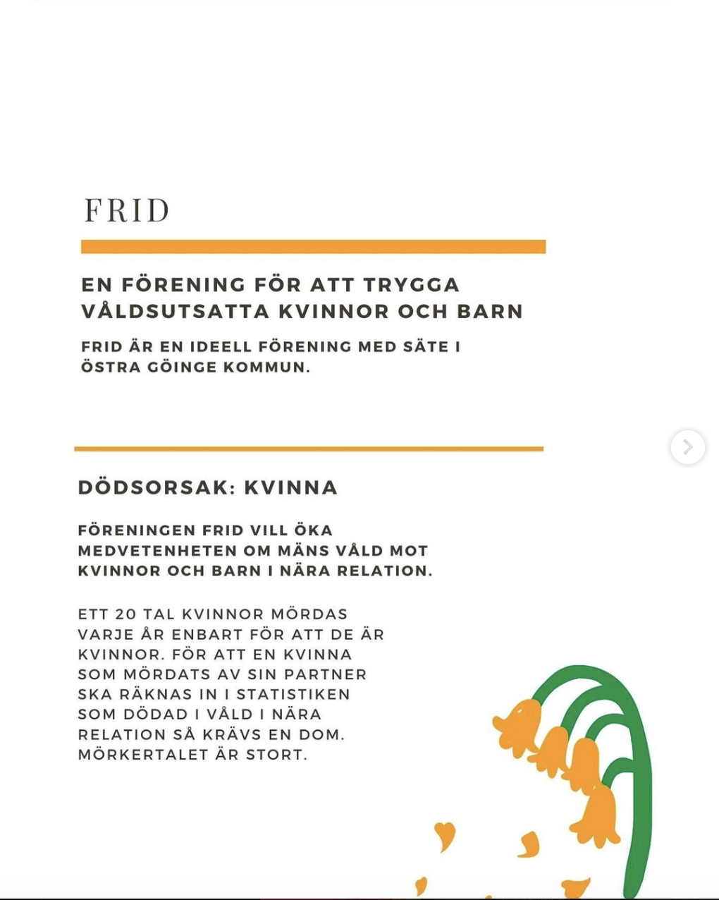Varför finns föreningen frid? 