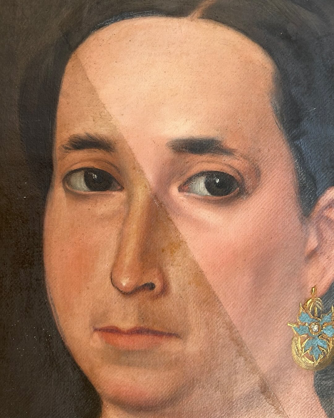 Limpieza de un retrato del siglo XIX