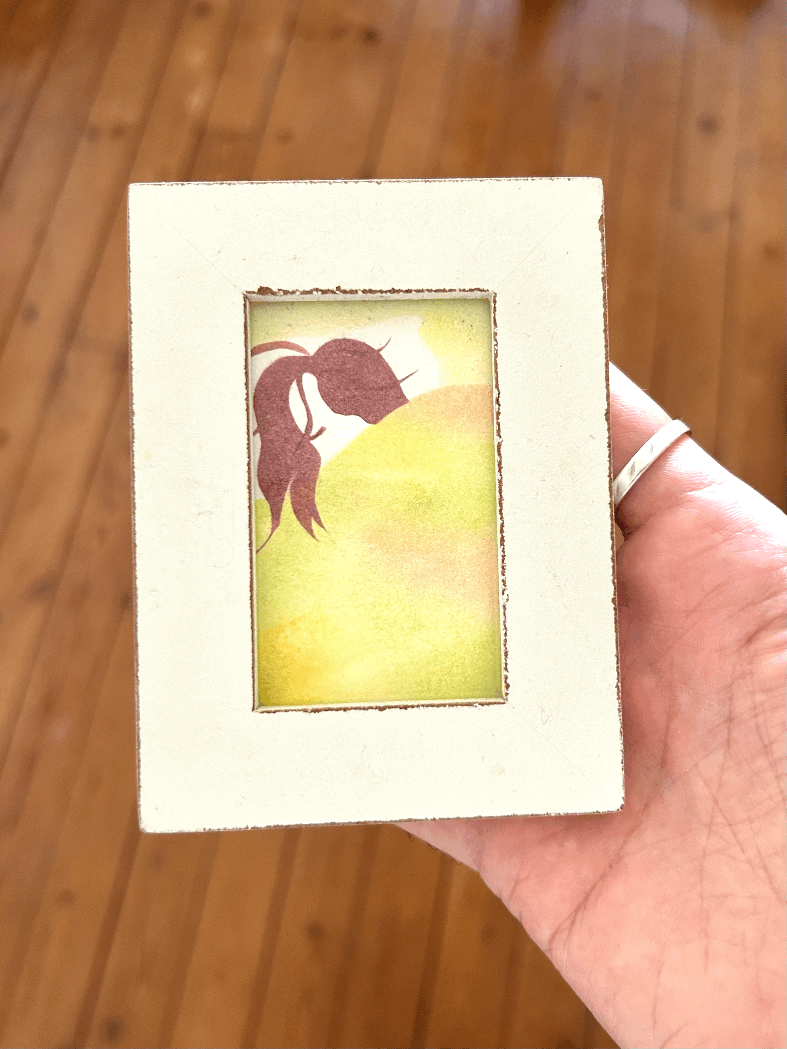 Mini illustration originale encadrée - Endormie n°6