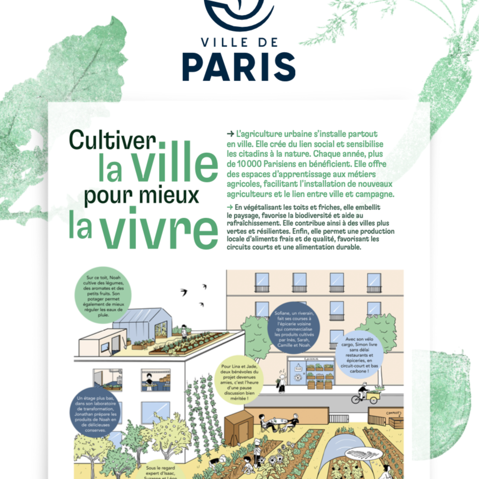 Paris fête l'agriculture urbaine - Ville de Paris (jeu, carnet de coloriage, bâche pédagogique)