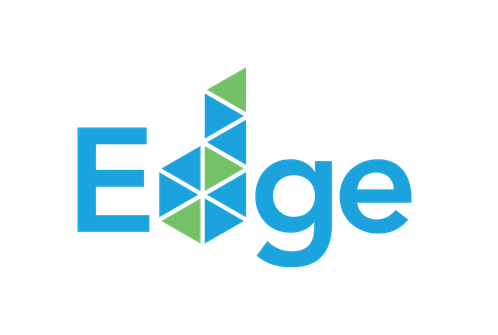 The word "Edge" with a geometric pattern forming the letter 'd' in the middle.