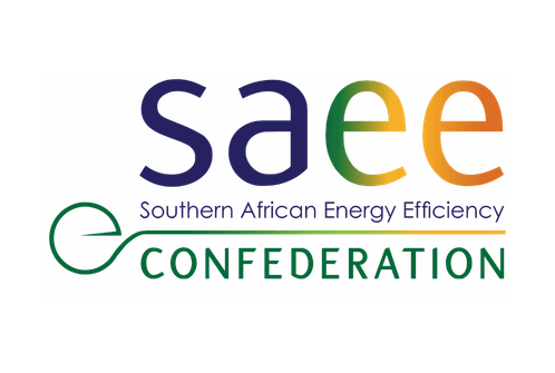 Logo of the Southern African Energy Efficiency Confederation with colorful stylized text.