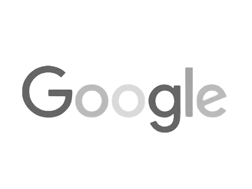 Google logo in black and white with shadow effect