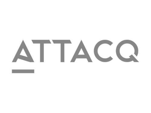 Attacco logo with stylized text and underline.