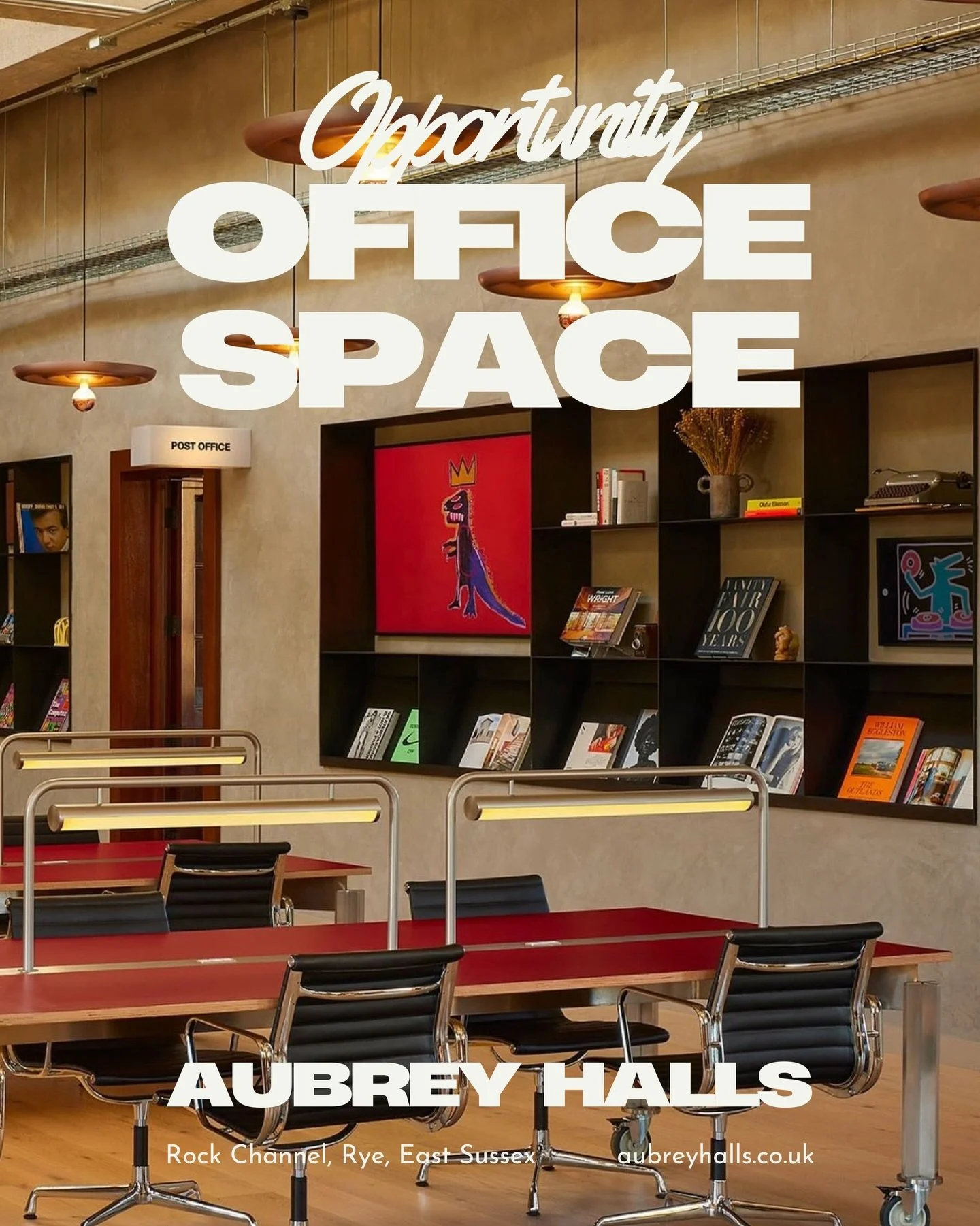 We&rsquo;re opening a limited number of unique office and studio spaces within The Aubrey Halls in Rye.

Set inside our characterful industrial hall just minutes from Rye town centre and the station, this is a workspace for creatives, small businesse