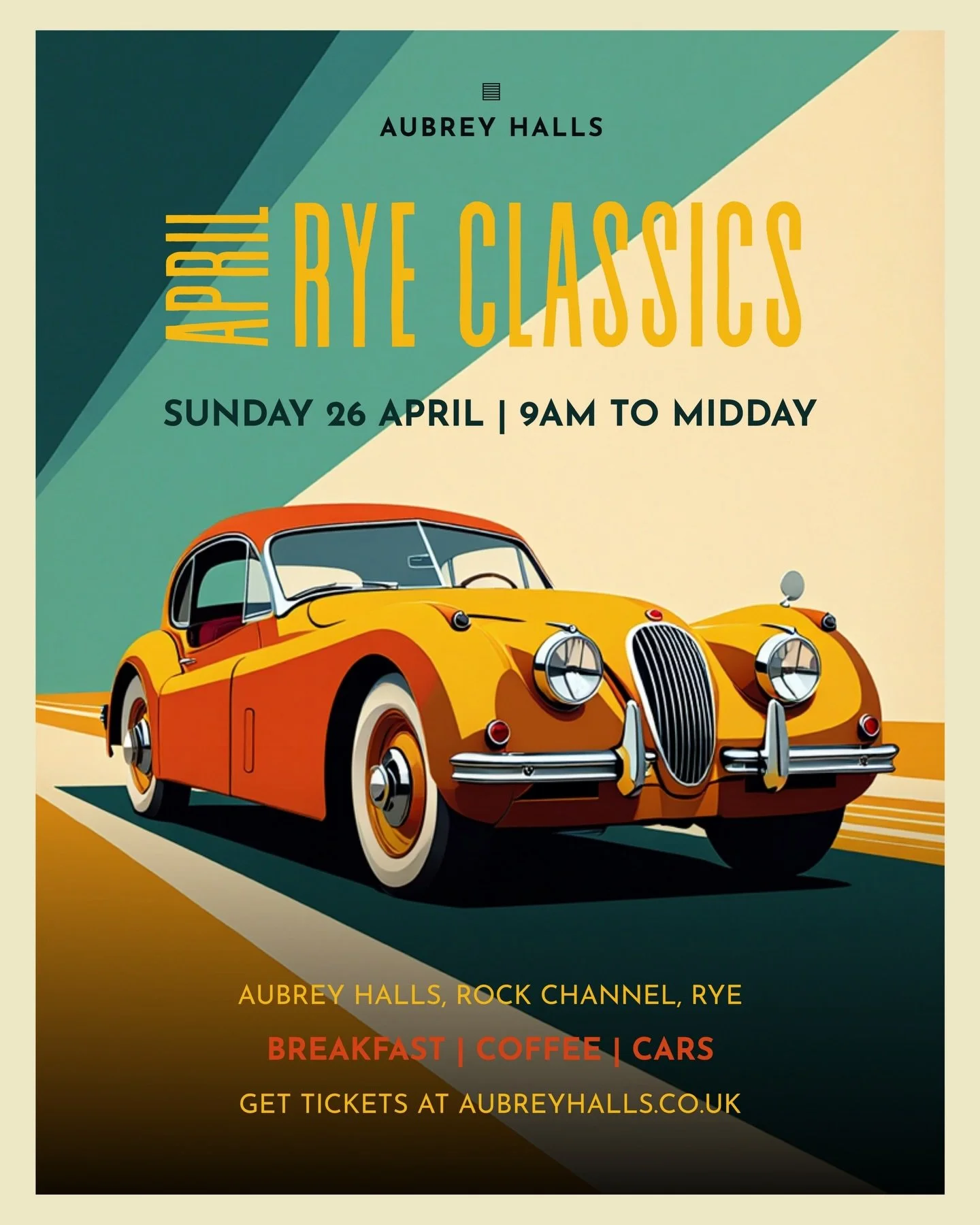 Tickets for our April edition of Rye Classics are now live.

Join us for a spring morning by the river in Rye, East Sussex. Classic cars, motorcycles, food, drinks, and four-legged friends.

Open to all vehicles pre-1990, and all members of your fami