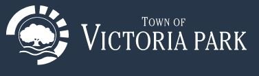 Logo of the Town of Victoria Park, featuring a tree and sun design.