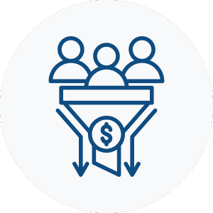 Icon symbolising a consistent pipeline of qualified leads for painters.