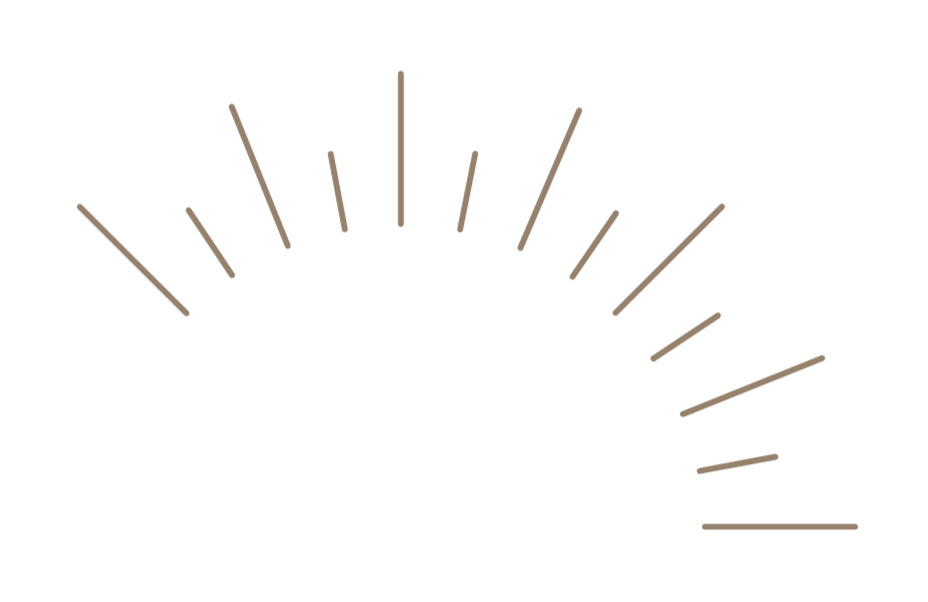 Motif graphique représentant des lignes lumineuses en arc, symbole d’énergie, de douceur et d’harmonie au sein de l’univers Cynara.