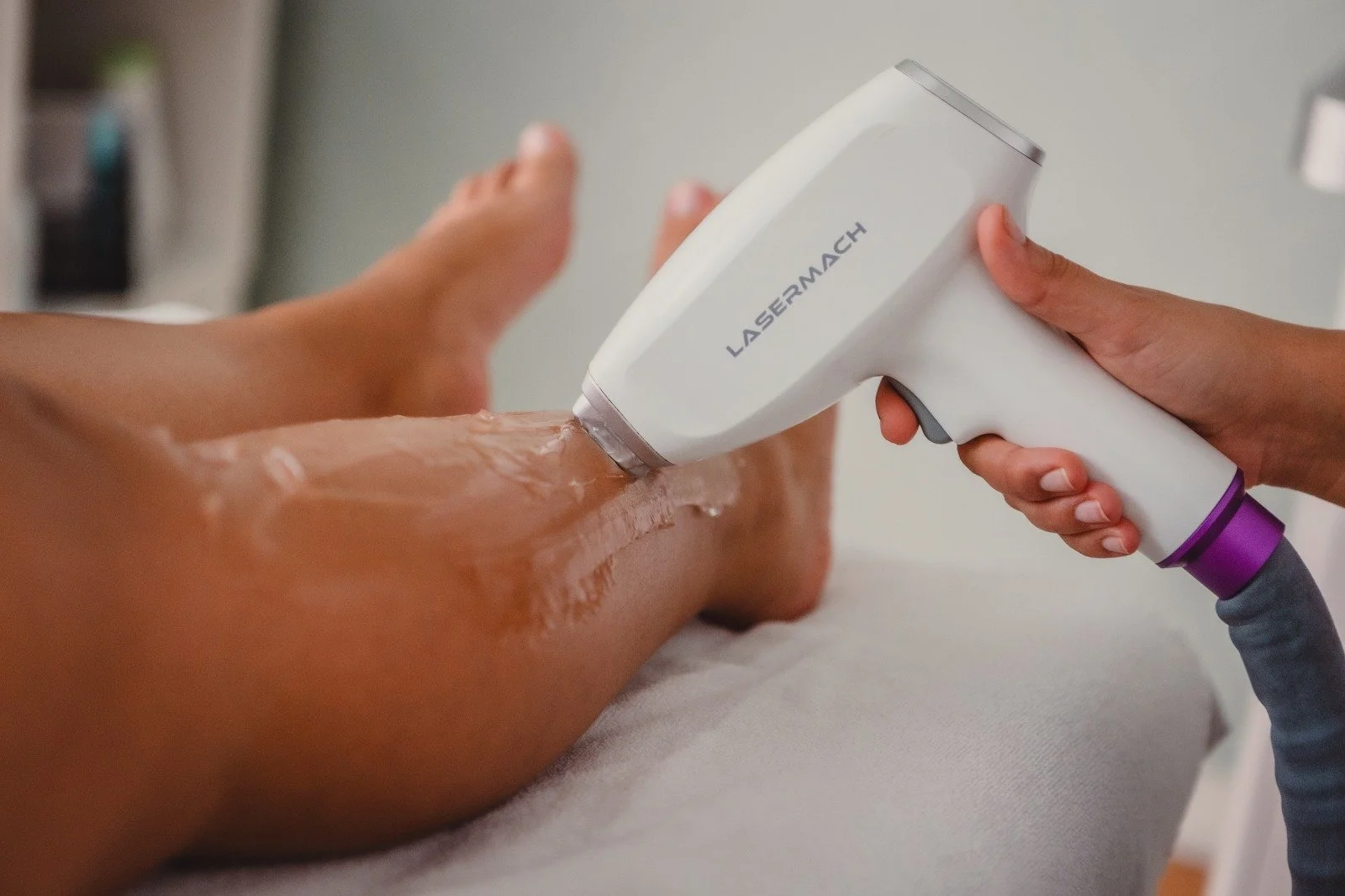 Laser sur jambe
