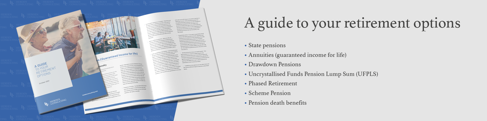 A guide to your retirement banner with front cover