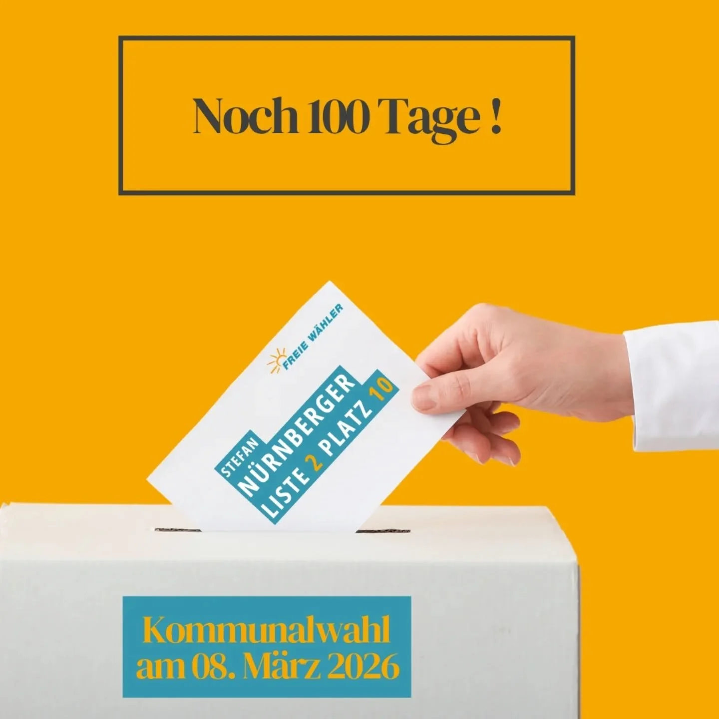 📅 𝗡𝗼𝗰𝗵 𝟭𝟬𝟬 𝗧𝗮𝗴 𝗯𝗶𝘀 𝘇𝘂𝗿 𝗞𝗼𝗺𝗺𝘂𝗻𝗮𝗹𝘄𝗮𝗵𝗹 𝟮𝟬𝟮𝟲!

Am 08. M&auml;rz 2026 entscheidet Sinzing &uuml;ber die Zukunft unserer Gemeinde.

Die amtierenden Gemeinder&auml;te der Freien W&auml;hler Sinzing haben sich die letzten Jah