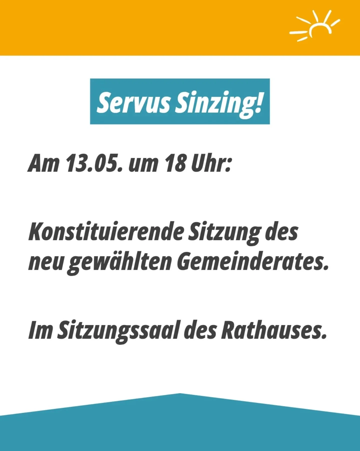🏛️ Heute startet der neue Gemeinderat in Sinzing in die neue Amtszeit.

Es werden die ersten wichtigen Weichen f&uuml;r die kommenden Jahre gestellt &ndash; f&uuml;r unsere Ortsteile, unsere Vereine, unsere Familien und unsere gemeinsame Zukunft. 🏡