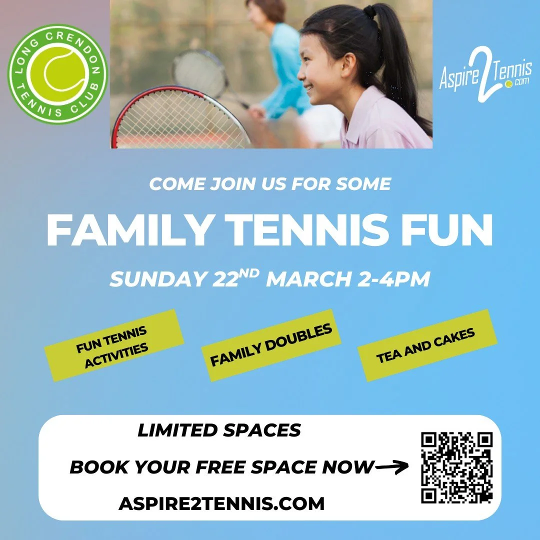 Are you the parent who's usually watching your child play? 🎾 Or an adult tennis player keen to get your kids involved and on court with you? 👨&zwj;👩&zwj;👧&zwj;👦

It's time to join together for some FREE family tennis fun 🙌
Adults and children w