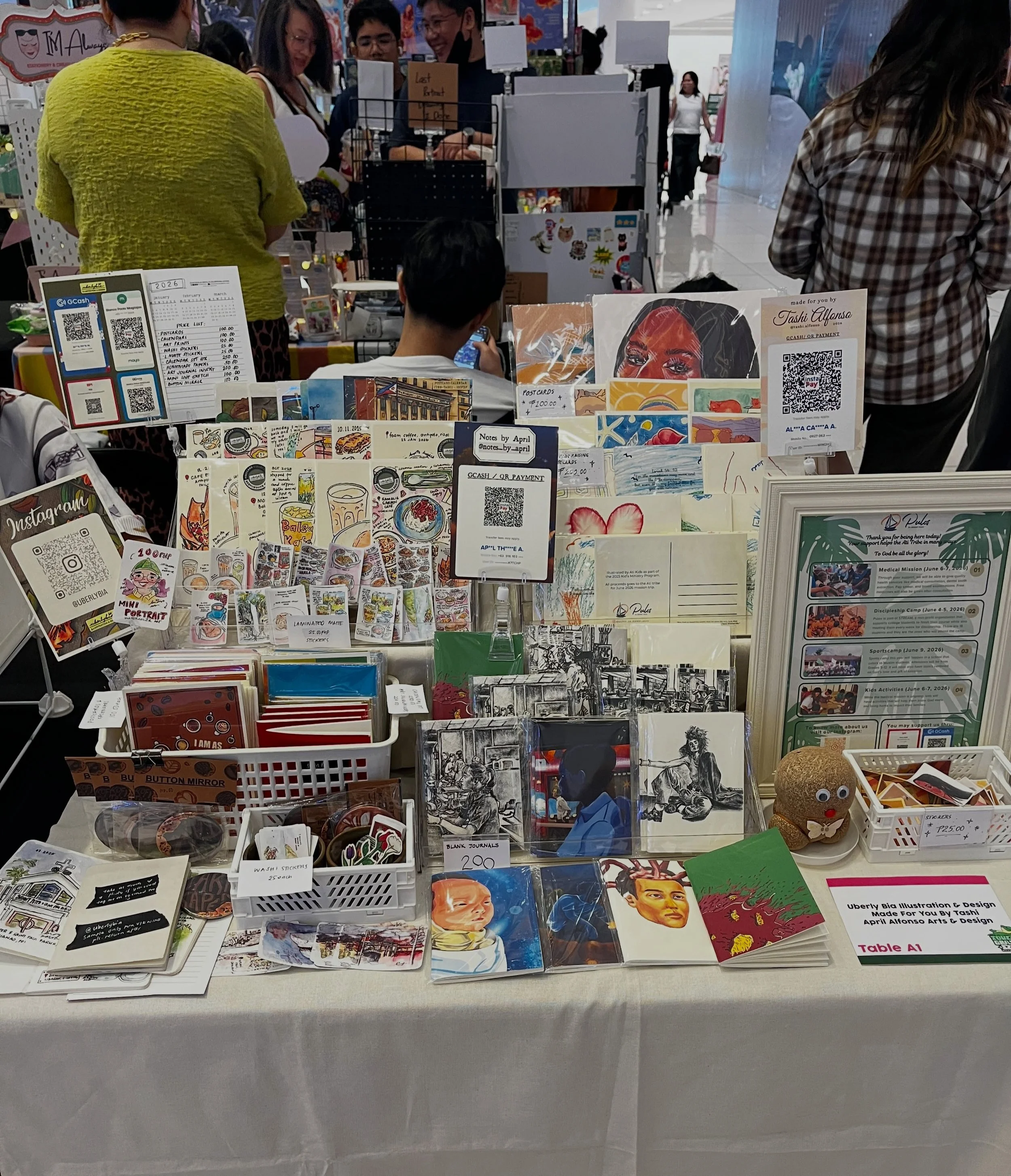 hello friends! we are here at @stickyexpoph Ayala Malls Feliz - Activity Center. Table A1 with @notes_by_april and @tashi.alfonso! 23-24 May 2026! 

See you!!