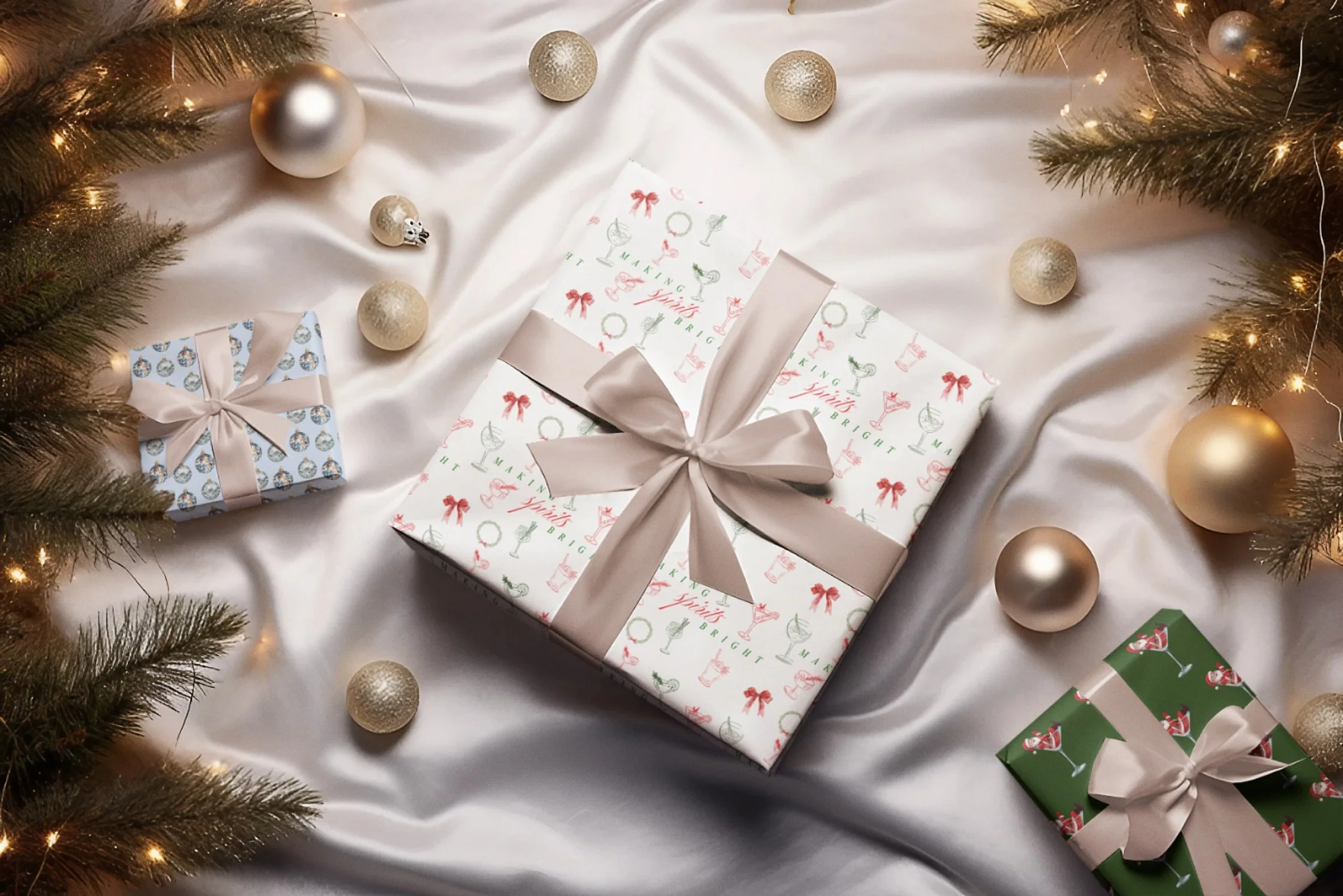 Making Spirits Bright, one martini and one present at a time. 🍸🎁 Holiday Happy Hour starts now! 

#ChristmasCocktails #MakingSpiritsBright #HolidayWrappingPaper #GiftWrapGoals #CocktailLover #ChristmasAesthetic #FestiveSeason #WrappingInStyle #Holi