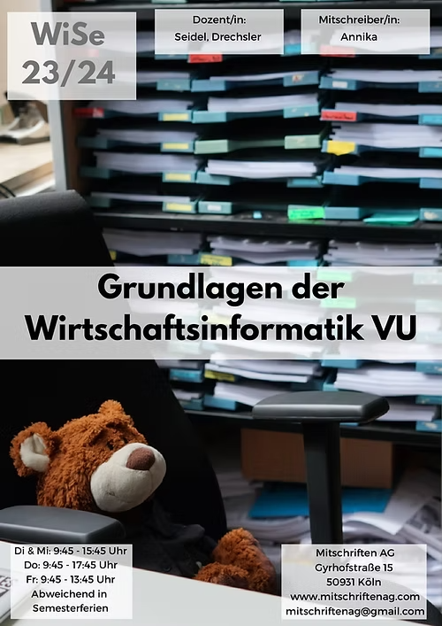 Grundlagen der Wirtschaftsinformatik VL + ÜB