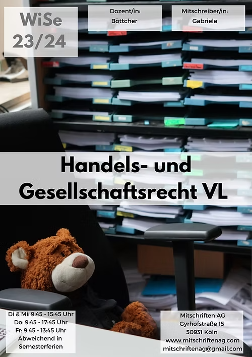 Handels- und Gesellschaftsrecht VL