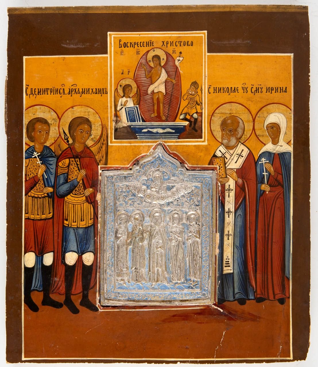 STAUROTHEQUE WITH RESURRECTION AND SAINTS