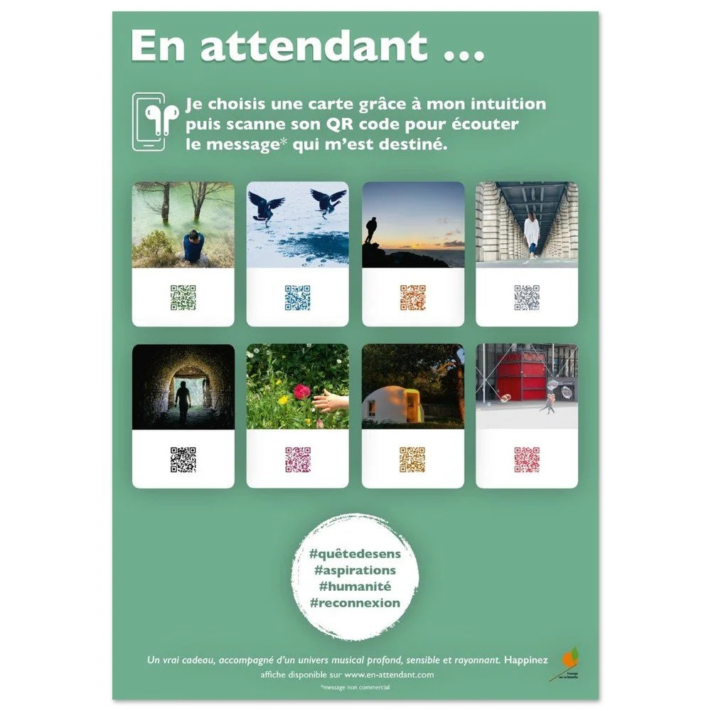 Affiche En attendant - vert