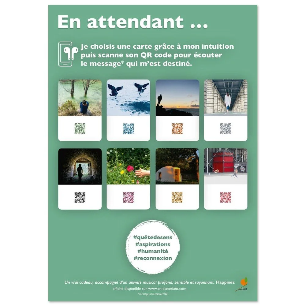 Affiche En attendant - vert