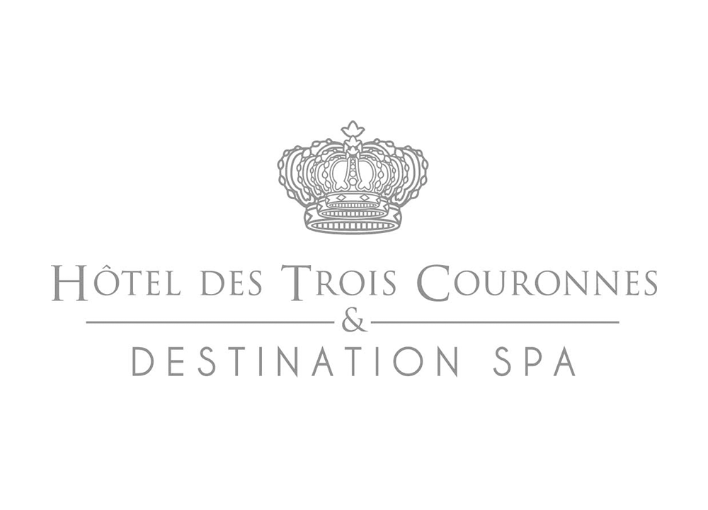 Logo of Hôtel des Trois Couronnes & Destination Spa with a crown illustration above the text.