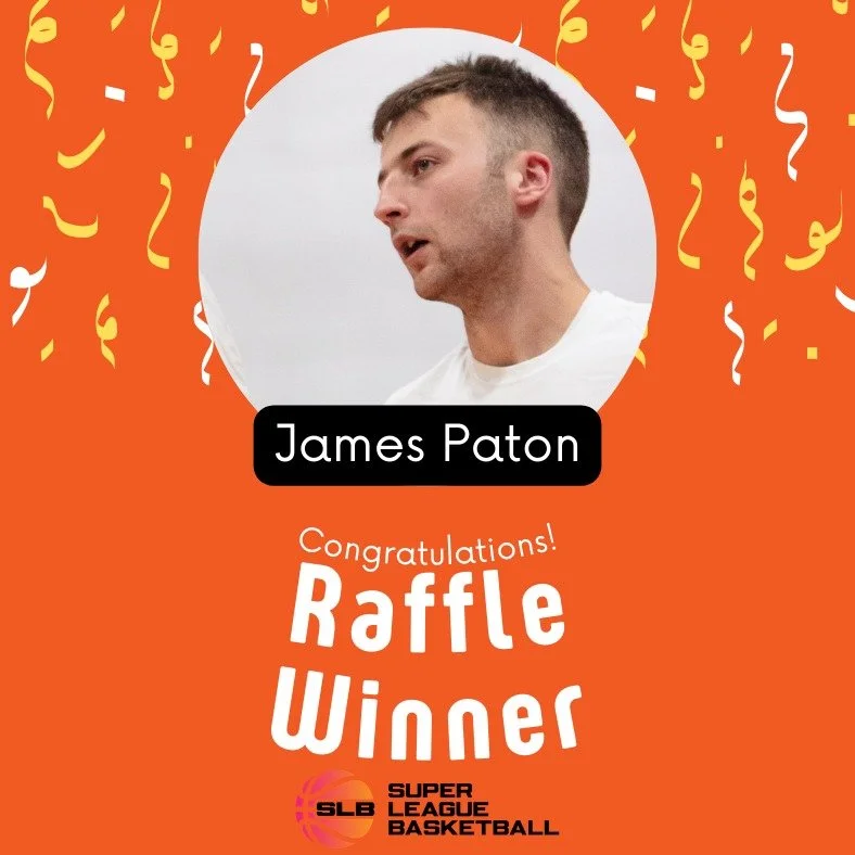 Congratulations to our very own member James Paton for being the latest lucky raffle winner! 

James has won a family ticket to the Super League Basketball Finals in Manchester! 

Keep an eye on results to see who will be playing in both the @superle
