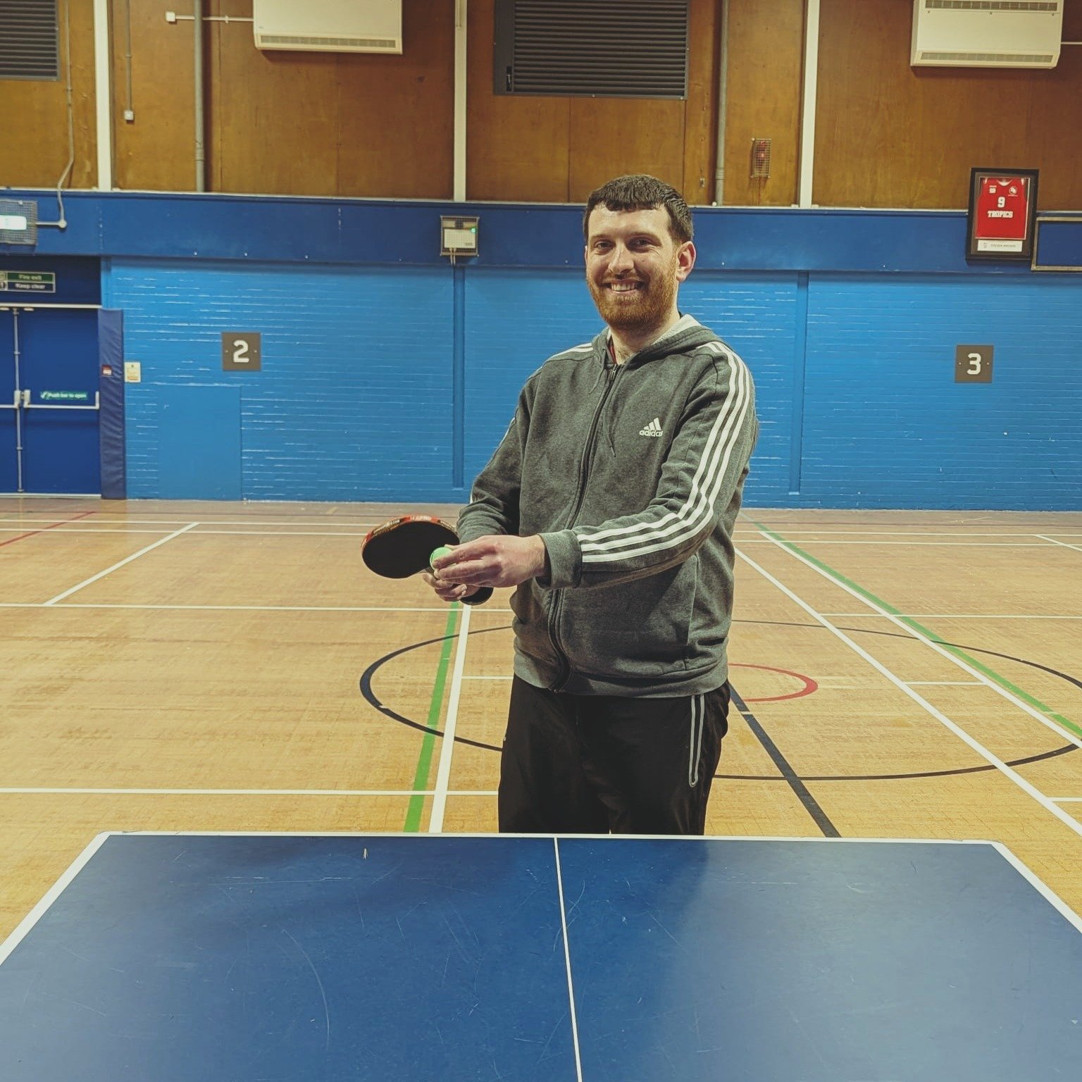 Meet Sean! 

Sean is a member of our multi-sport group on a Friday evening. Sean loves chatting to the team and playing table tennis. Usually you will find Sean with a smile on his face and hear his MEGA laugh. We love working with Sean and if this s