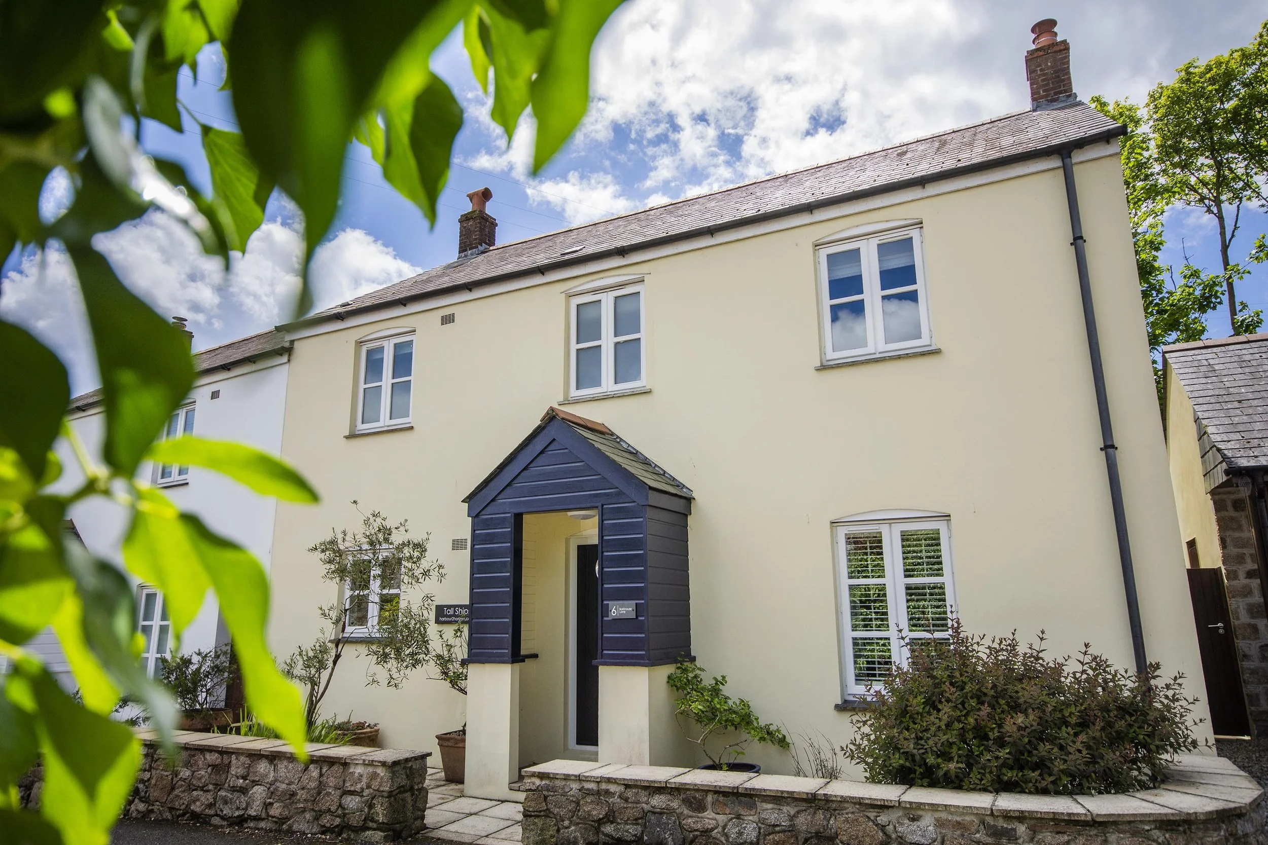 Photo shows the front of Tall Ships holiday home. 