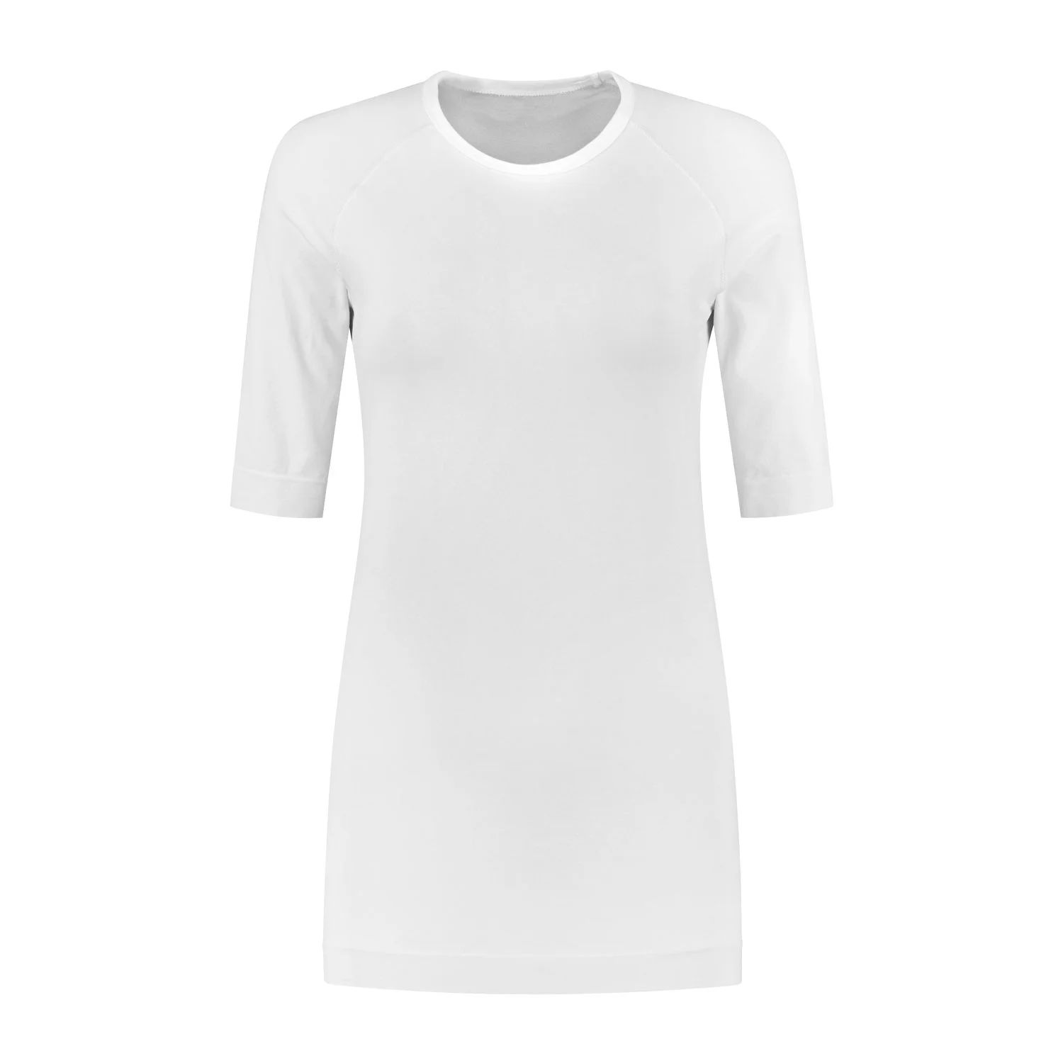 Skafit_Shirt with silver yarn short sleeve white_Front.jpg