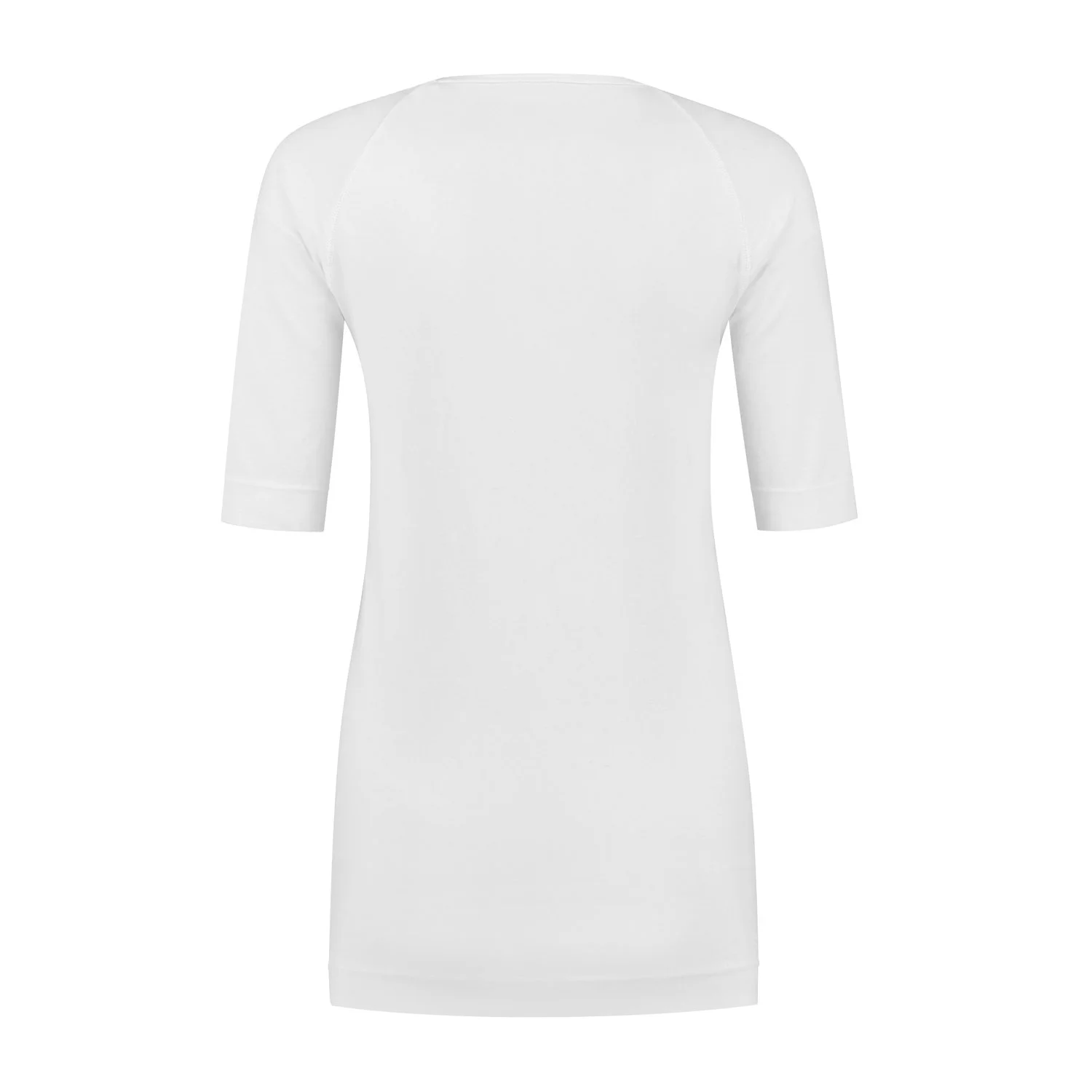 Skafit_Shirt with silver yarn short sleeve white_Back.jpg