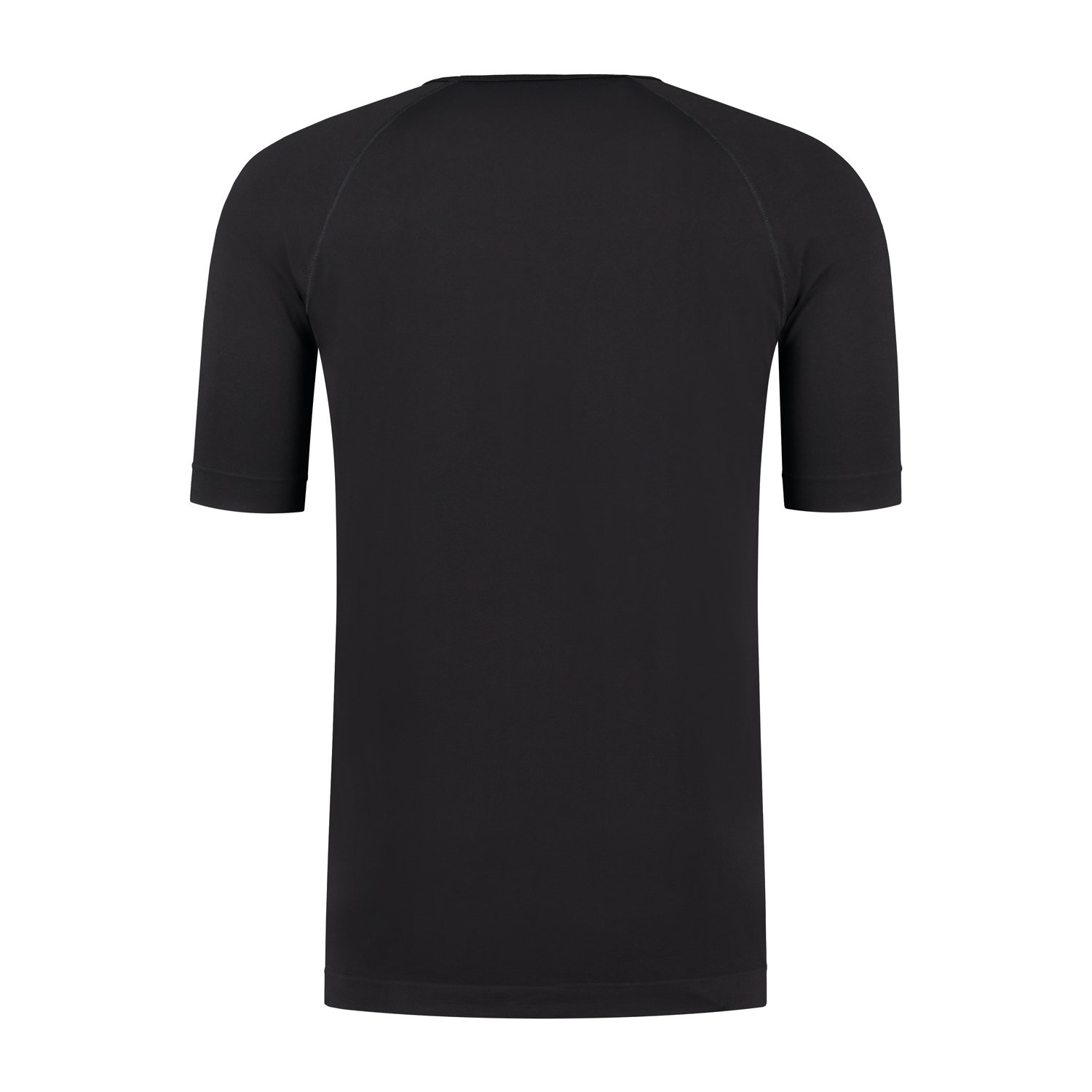 Skafit_Shirt with silver yarn short sleeve black_Back.jpg