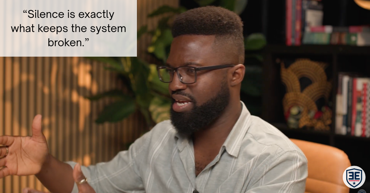 "Silence is exactly what keeps the system broken." - Emeka Edwin-Nweze