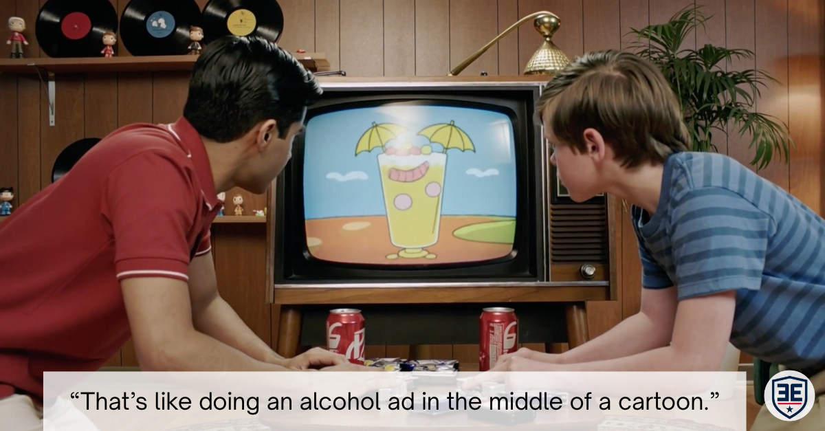 "That's like doing an alcohol ad in the middle of a cartoon." - Emeka Edwin-Nweze