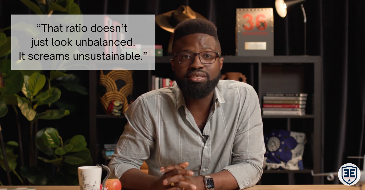 That ratio doesn't just look unbalanced. It screams unsustainable. - Emeka Edwin-Nweze