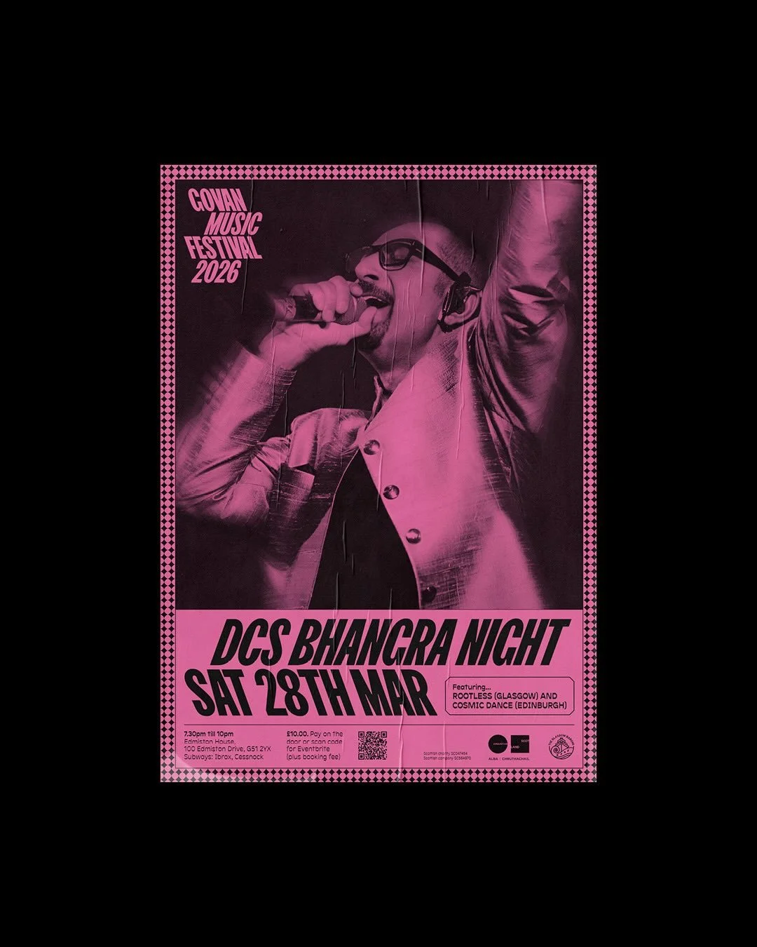 Govan Music Festival was a joy to work on, a community-led project full of energy. Working with Paul MacAlindon (@theglasgowbarons), we set out to reflect the festival&rsquo;s open-hearted spirit through a design system that feels welcoming, expressi