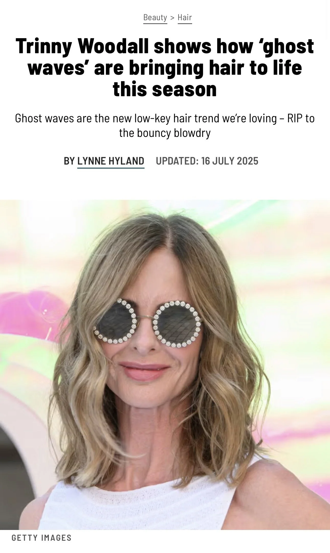 Trinny Woodall Greg Hill Hair