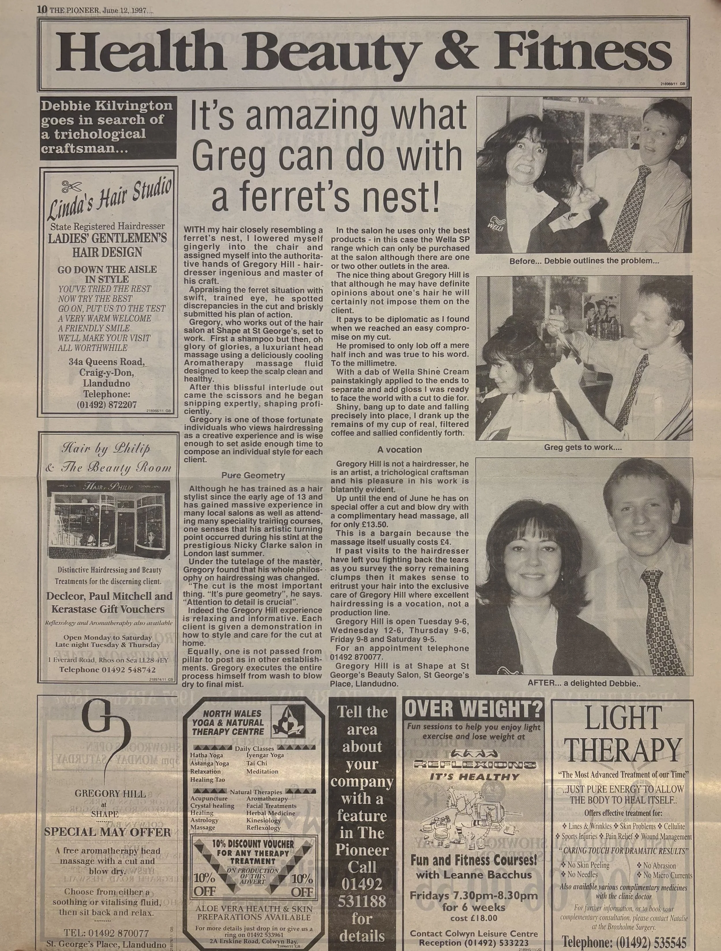 Greg Hill in the press