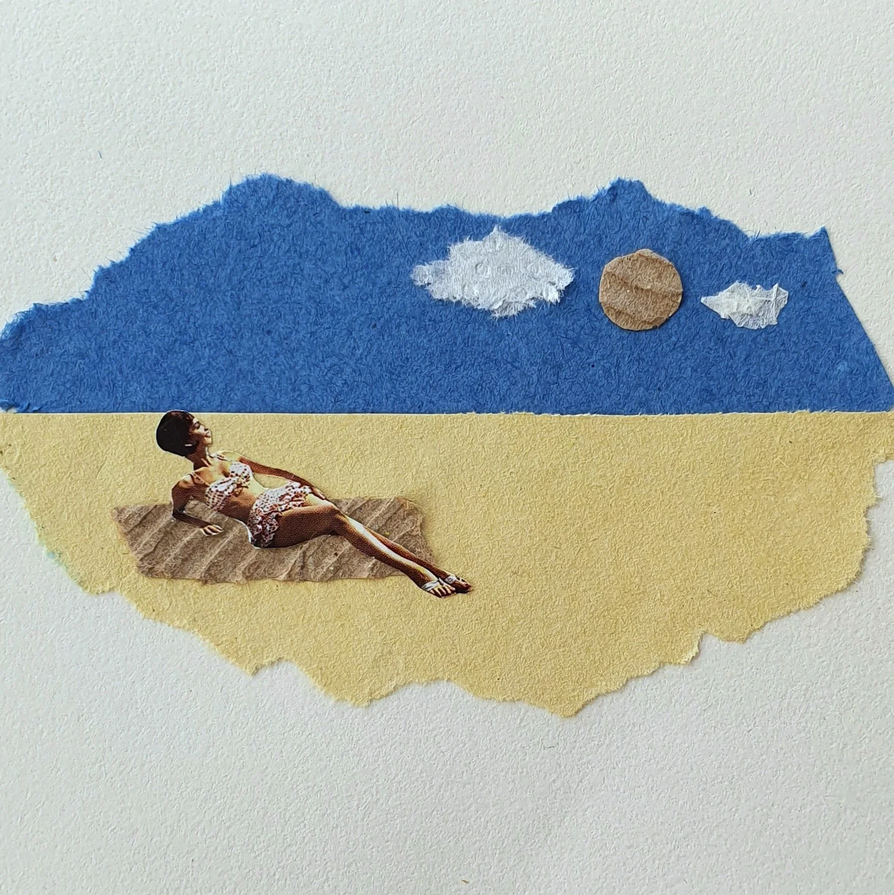 "Beach" Collage Art Print
