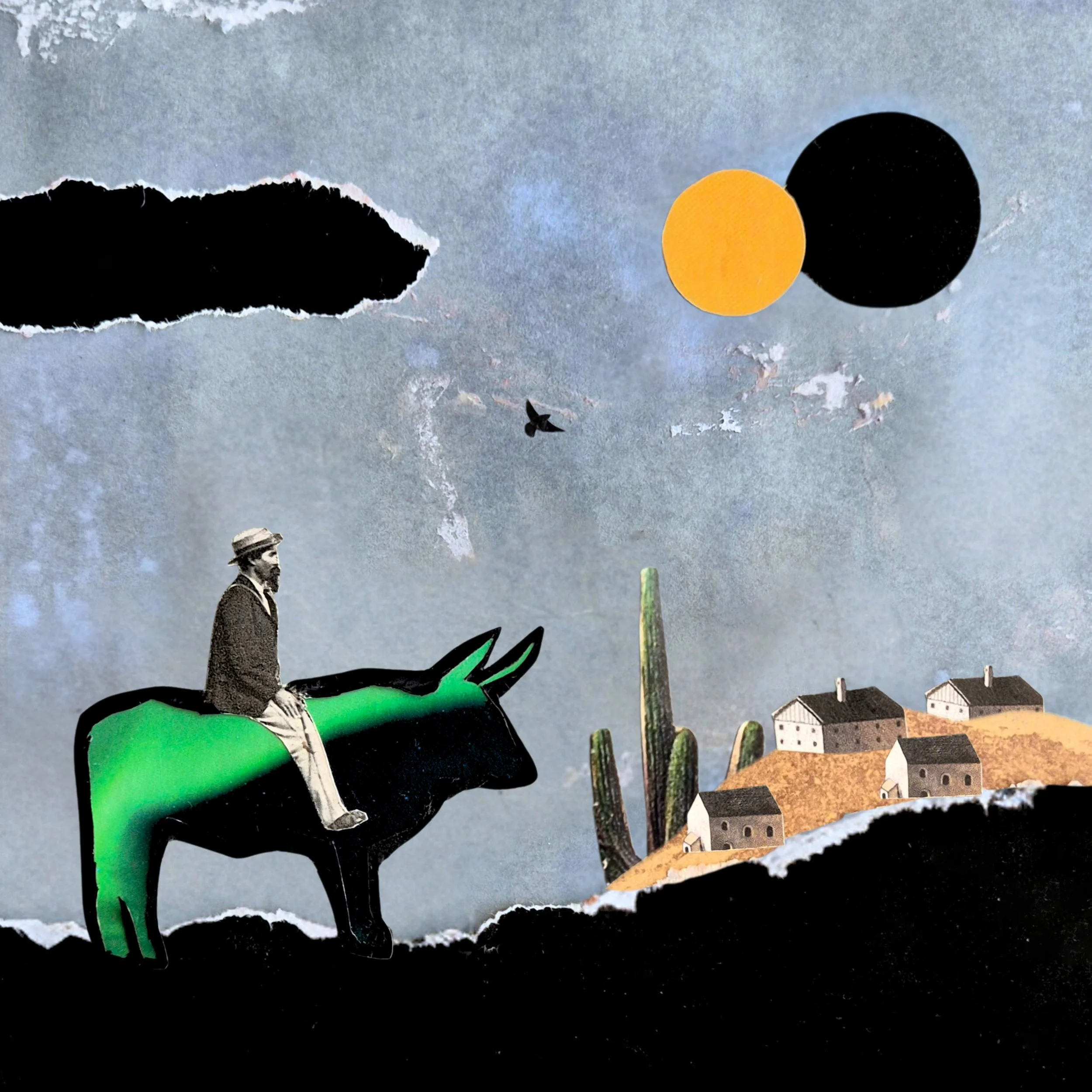 "100 years of solitude" Collage Print