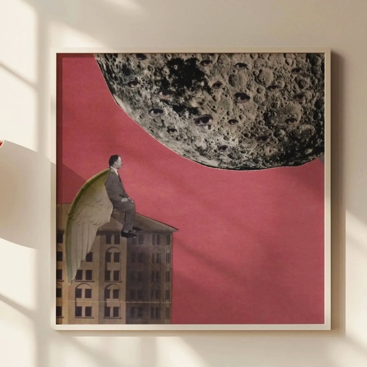 "The moon" Collage Art Print