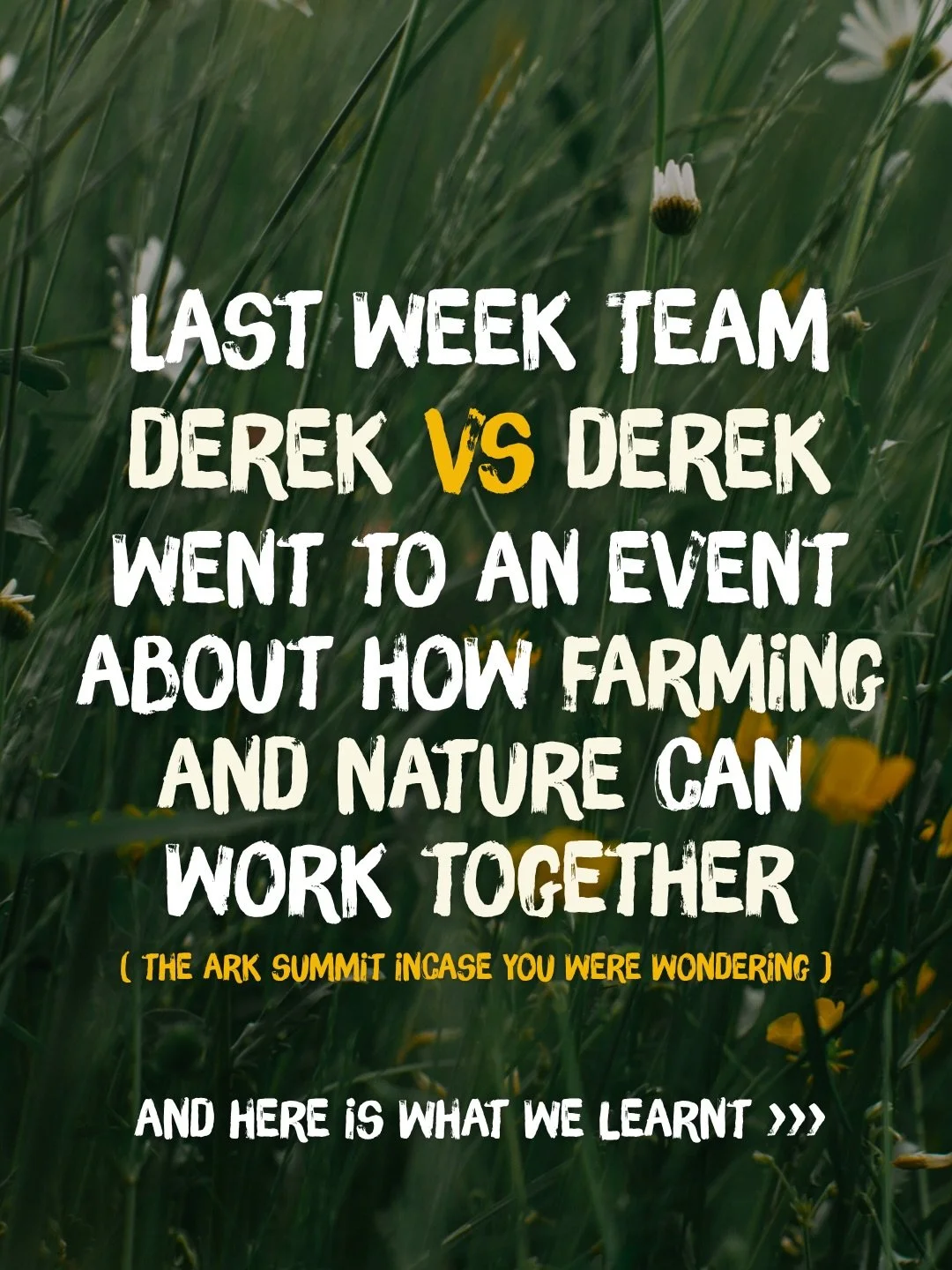 ☀️ Last week we had the opportunity to attend Ark Summit, a conference about nature friendly farming  that focuses on the future of farming in a more resilient way, and we&rsquo;ve been inspired! @follow.the.ark 

🚜 The event brought together farmer