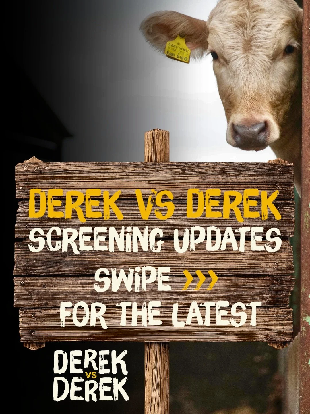 An update on when and where you can watch Derek vs Derek! We know it&rsquo;s been a long time coming, but we hope it&rsquo;ll be worth the wait!🍿

Links to everything detailed in our bio!

🚜 Farmer Screenings: If you signed up to host a farmer only