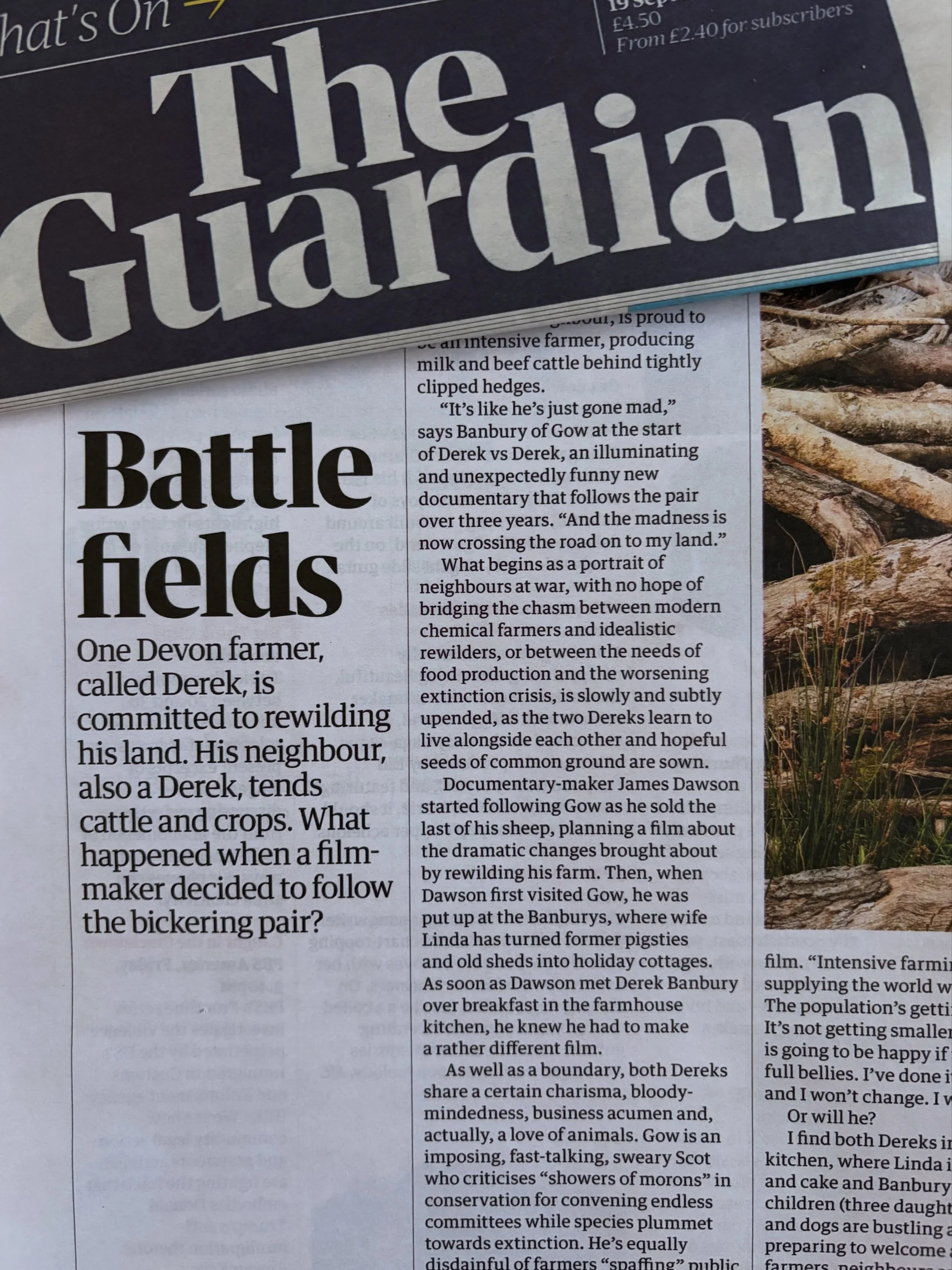 🗞️ We&rsquo;re only in today&rsquo;s @guardian and what a read 👀

Journalist Patrick Barkham joined us for the Banbury&rsquo;s farm screening back in the summer. The usual Derek chaos ensured and even made it into the article 😅 

But it&rsquo;s th