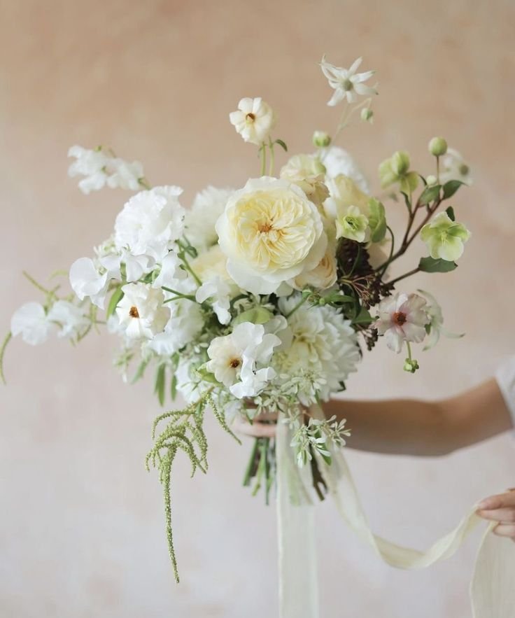 NACRE BLANCHE : Ram de flors blanques premium