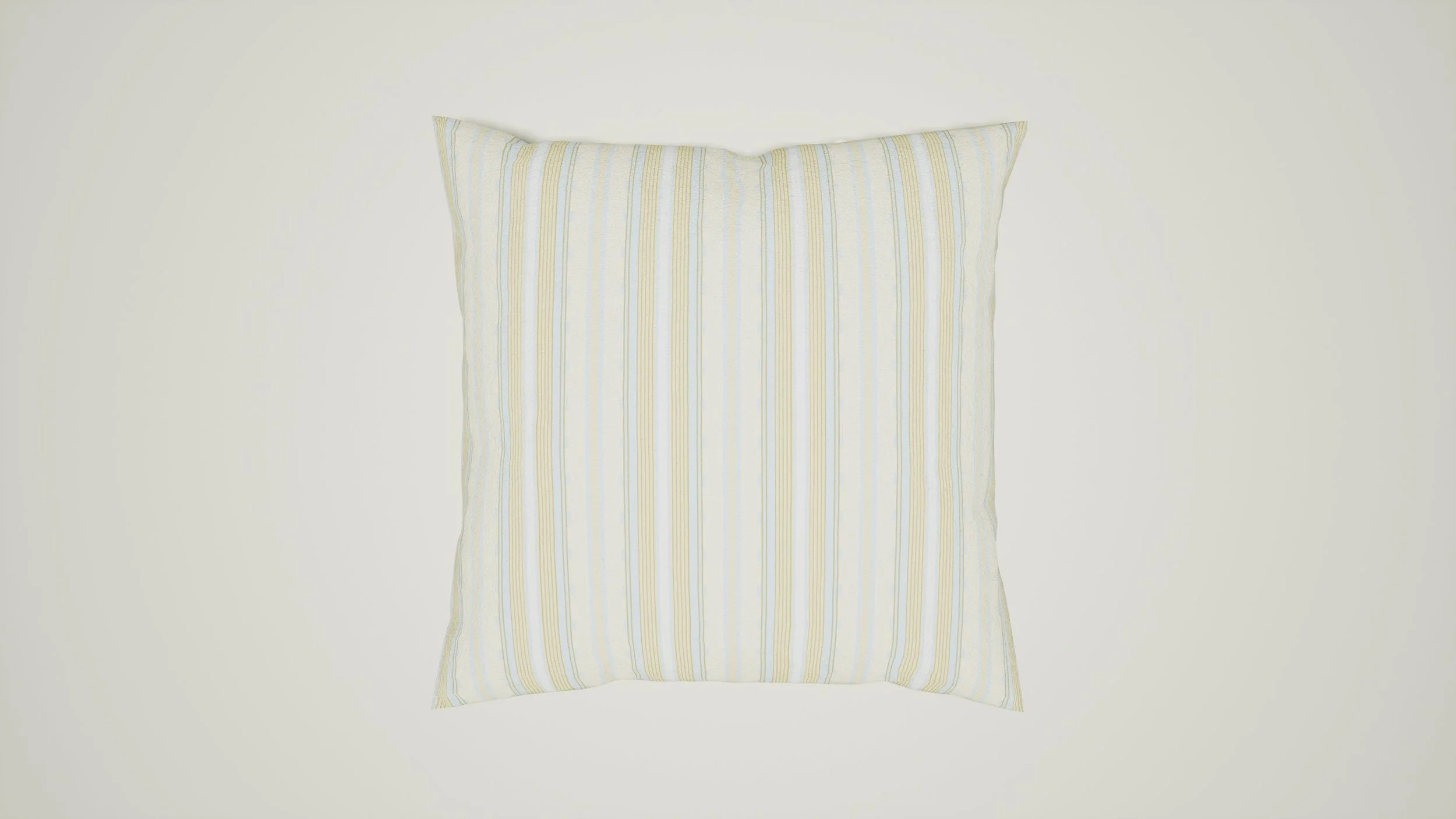 Throw pillow presenting the Fe Fe soft light horizon minimalist stripe pattern – refined textile design by AGRUUM.