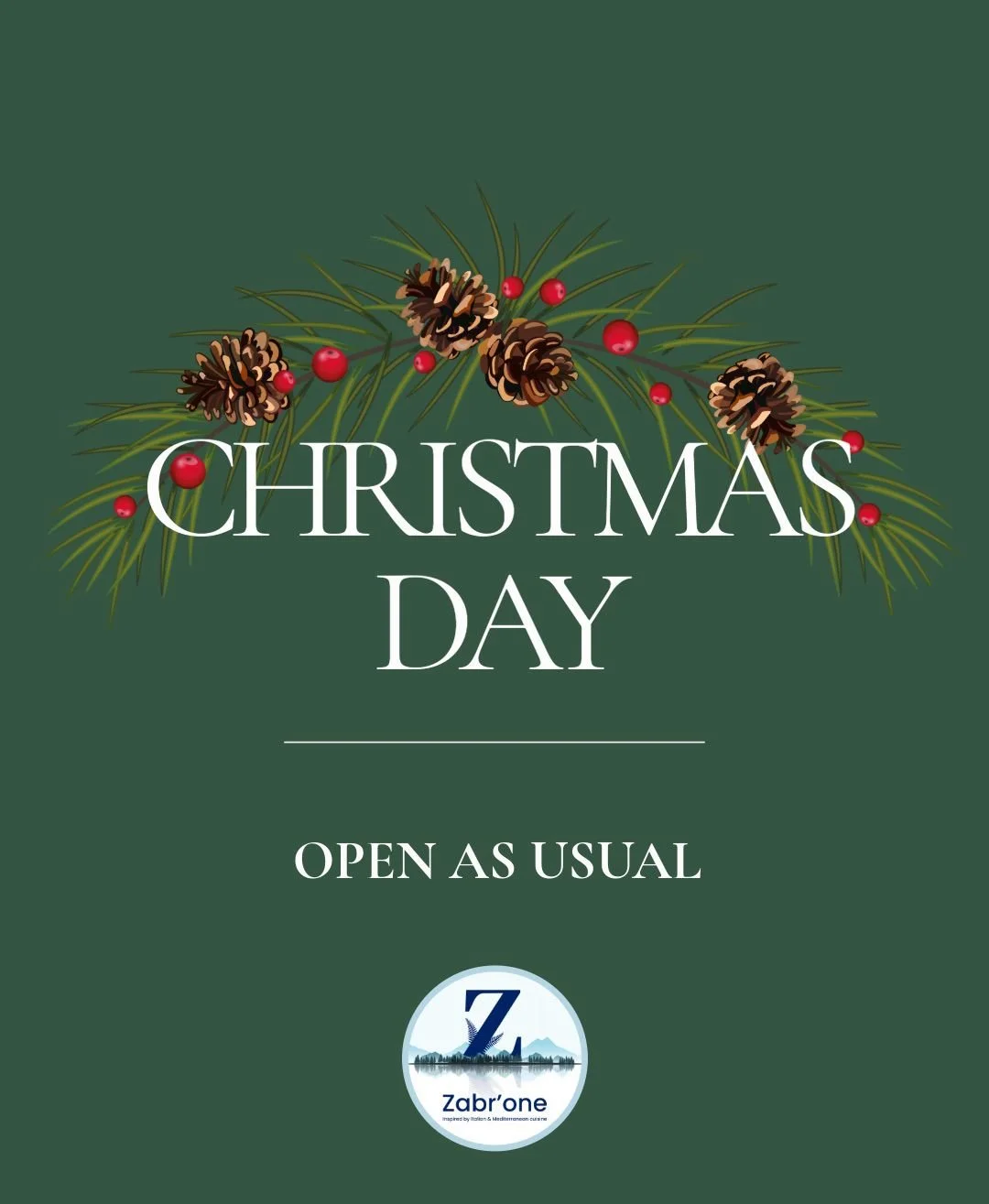 Christmas day open poster